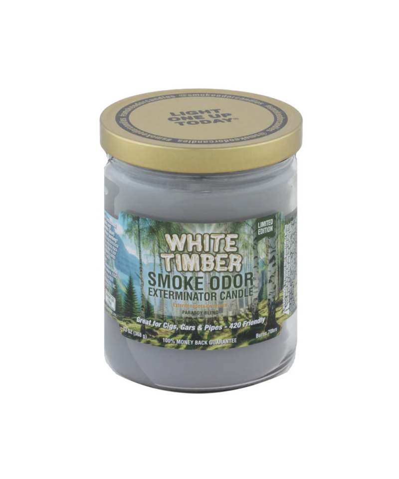 White Timber Smoke Odor Exterminator Candle