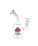6" Mushroom Bubble Base Glass Bong