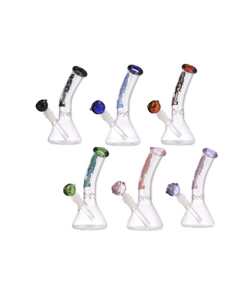 9" Kush Bent Neck Glass Beaker Bong