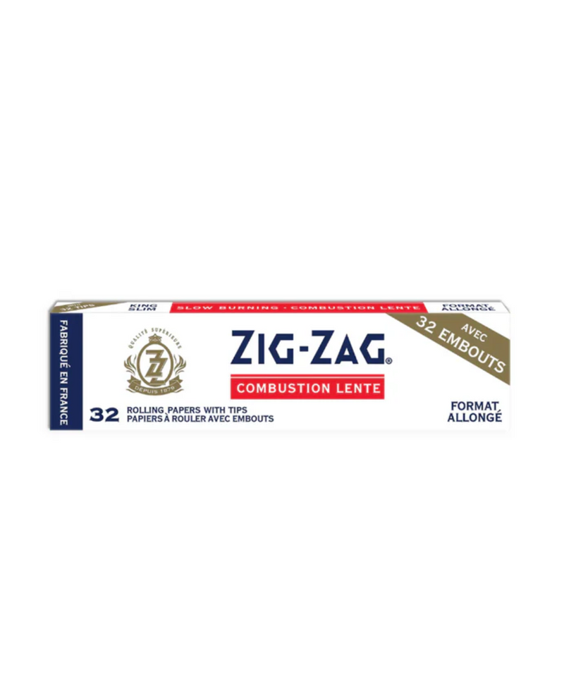Zig Zag White King Size Slim Papers With Tips