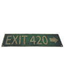 Exit 420 Wooden Sign