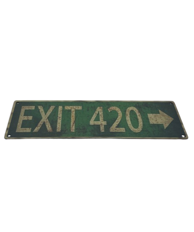 Exit 420 Wooden Sign
