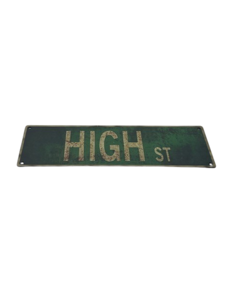High Street Wooden Sign