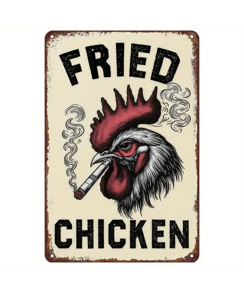 Fried Chicken Tin Sign