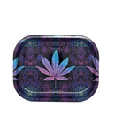 Purple Pot Leaf Small Metal Rolling Tray