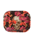 Flower Skull Small Metal Rolling Tray