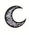 Crescent Moon Floral Patch