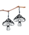 Metal Mushroom Earrings