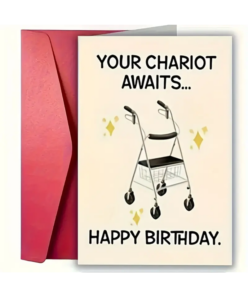 Your Chariot Awaits Happy Birthday Greeting Card