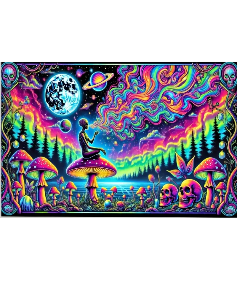 Smoking Alien Tapestry