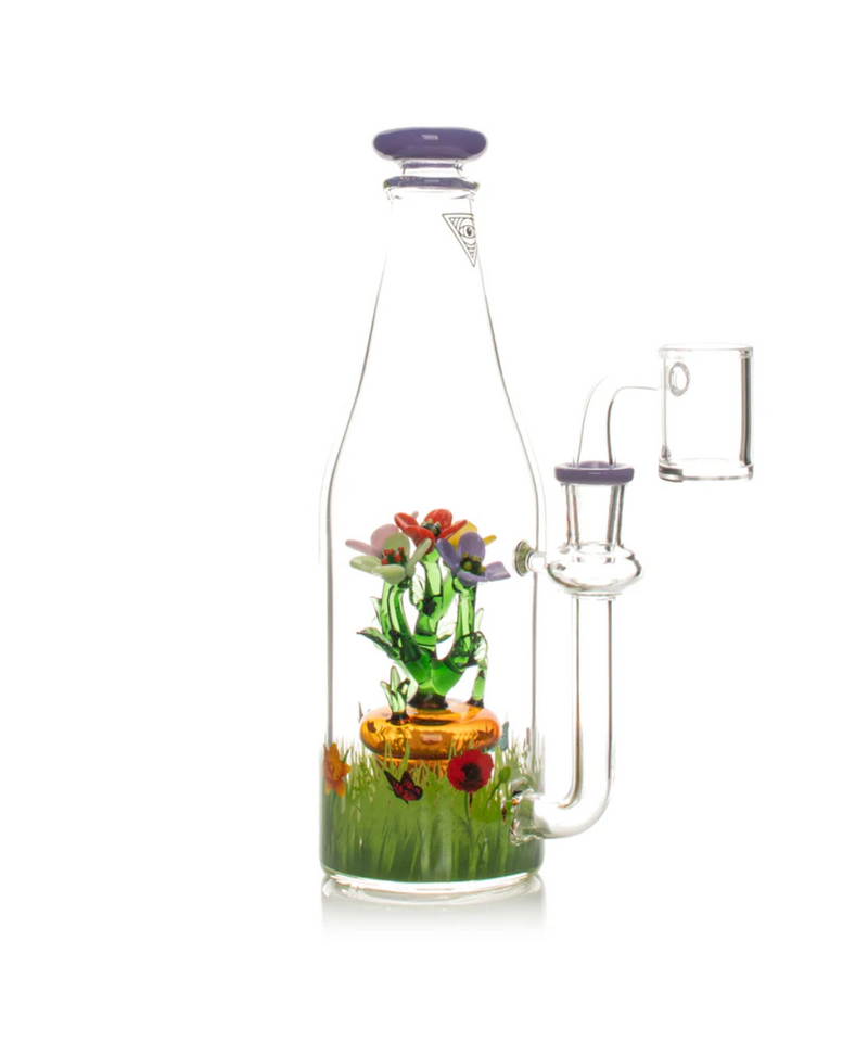 Red Eye Glass 8.5" Flower Field Dab Rig