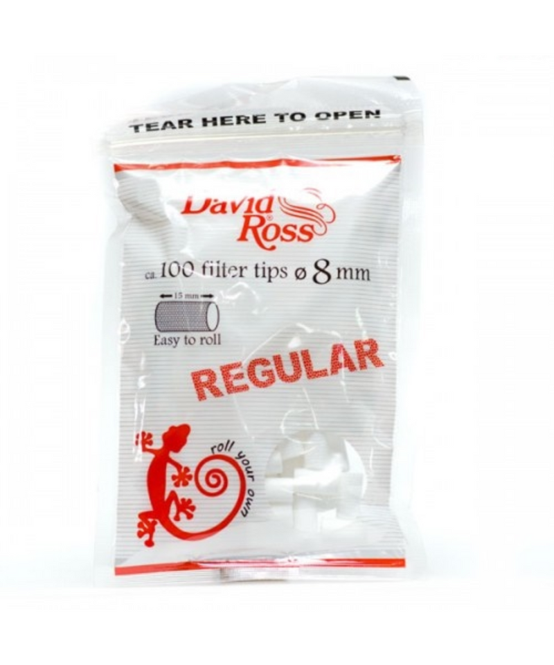 David Ross Regular 8mm Filters 100 Pack