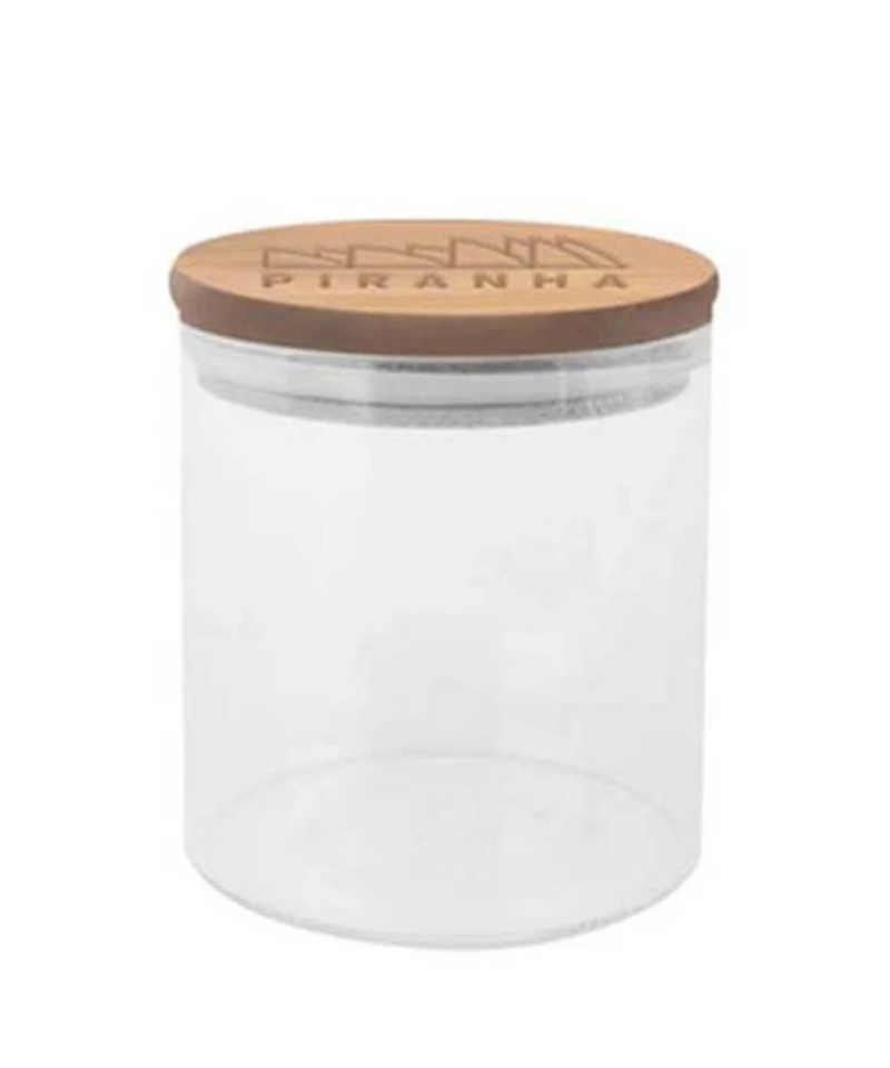Piranha 200ml Glass Jar With Bamboo Lid