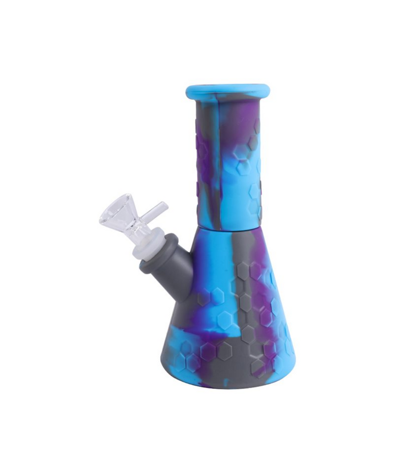7" Honeycomb Design Silicone Bong