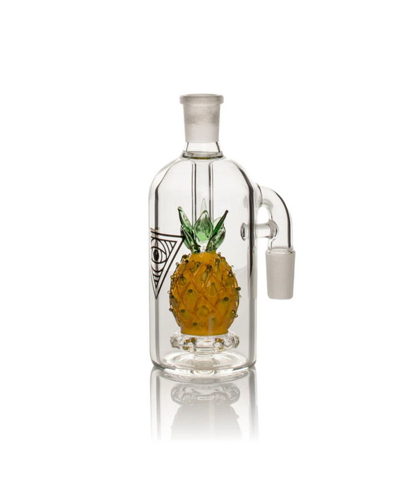 Red Eye Glass 14mm 90° Pineapple Perc Ash Catcher