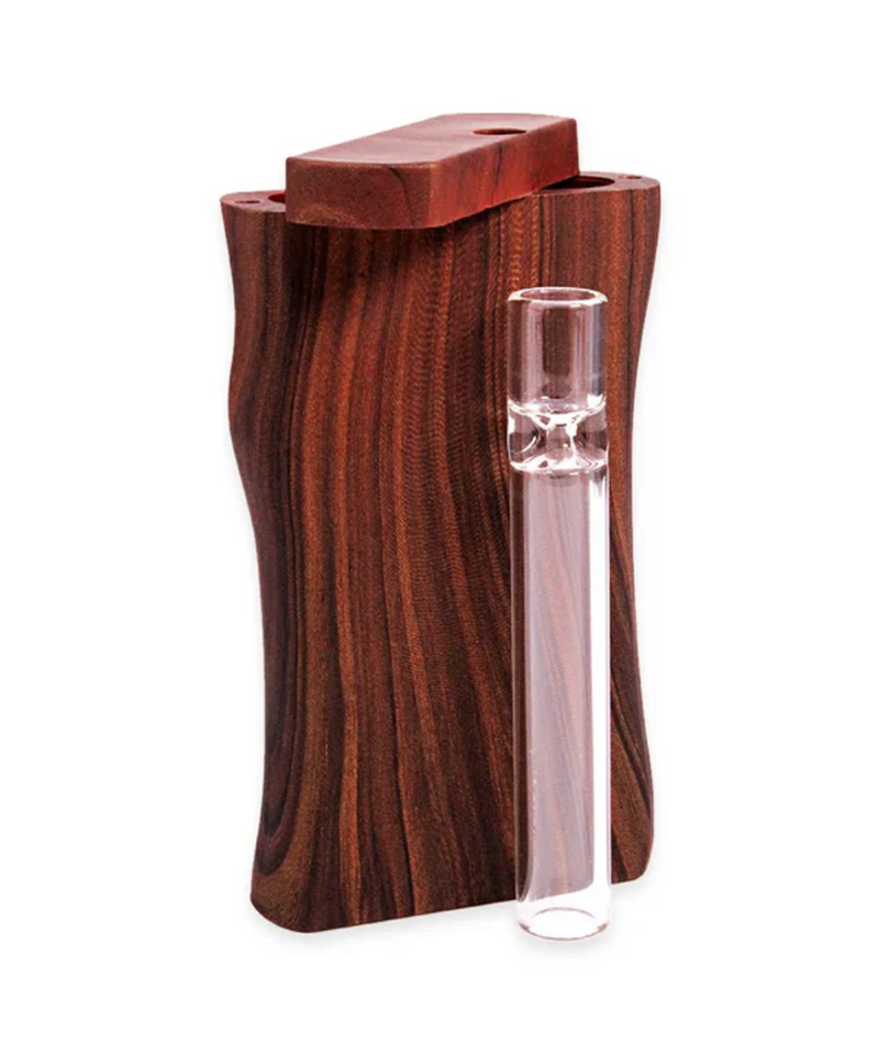 4" Wood Dugout With Plastic Coating & Glass Bat