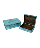 Small Turquoise Vintage Book Box