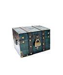 Small Turquoise Wooden Treasure Box With Lock & Key