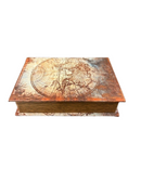 Medium Rusty Map Book Box With Magnet