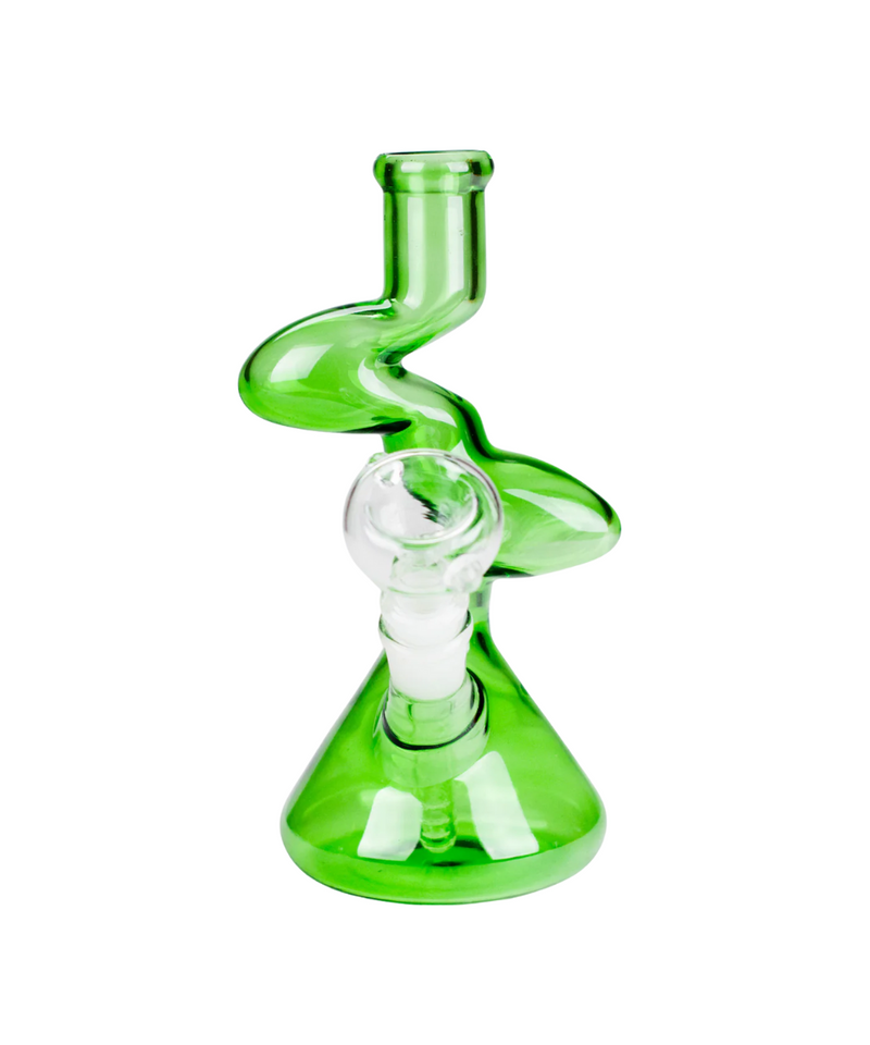 8" Zigzag Glass Bong
