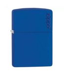 Matte Blue Zippo Lighter With Zippo Logo