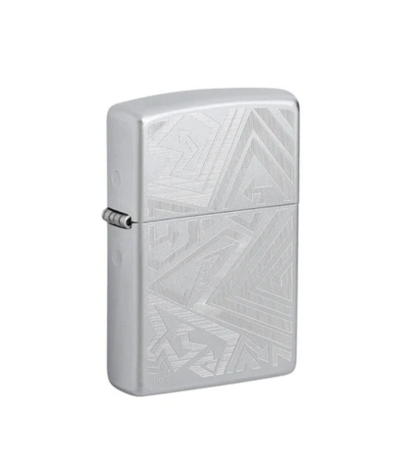 Lined Arrow Design Zippo Lighter