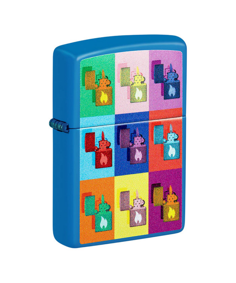 Sky Blue Pop Art Zippo Lighter