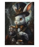 White Rabbit Canvas Painting