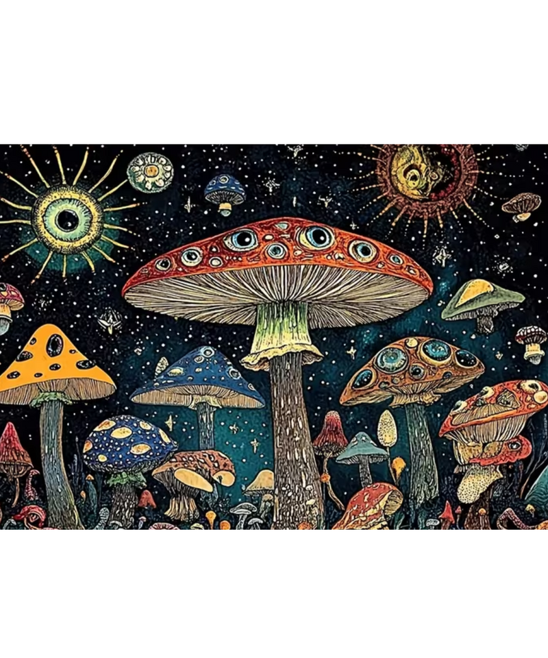 Mushroom Design Tapestry