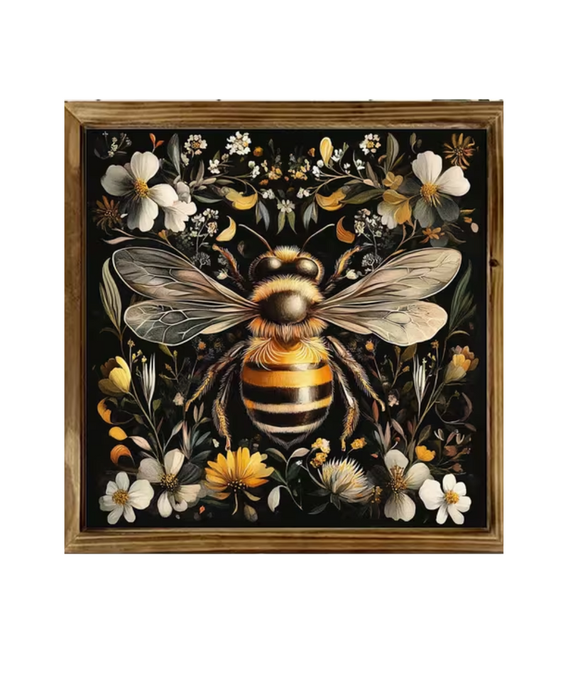 Whimsical Bee Framed Art