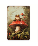 Mushroom Frog Tin Sign