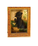 Elegant Smoking Cat Magnet