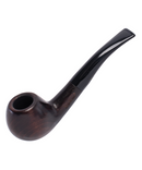 Lucinne Dark Brown Curved Stem Tobacco Pipe