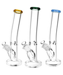 14" Classic Bent Neck Straight Tube Glass Bong