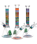 SeshGear 10" Technicolor Zig Wag Glass Beaker Bong