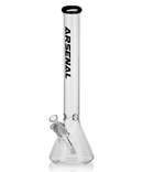 Arsenal 18" Coloured Rim Glass Beaker Bong