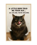 A Little Birdy Told Me Your Age... So I Ate Him Greeting Card
