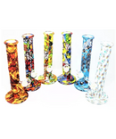 10" Printed Straight Tube Silicone Bong