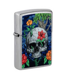 Flower Skull Zippo Lighter