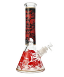 12" 7mm Thick Skulls Glass Beaker Bong