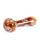 Red Eye Glass 4.25" Skulls Hand Pipe