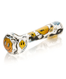 Red Eye Glass 4.5" Smiley Face Hand Pipe
