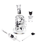 Pulsar 7.75" Black Cat Glass Dab Rig Set
