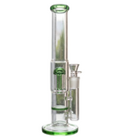 13" Honeycomb & Tree Perc Straight Tube Glass Bong