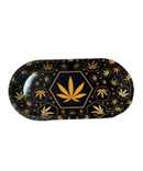 Gold Leaf Mini Metal Rolling Tray