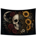 Skull & Flowers Tapestry