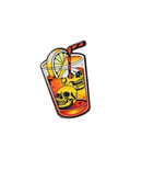 Orange Skull Drink Pin
