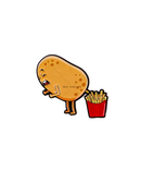 Potato Making Fries Pin