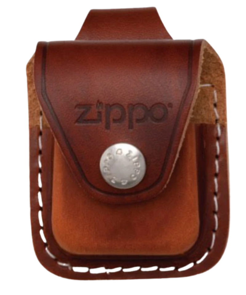 Zippo Lighter Brown Leather Pouch With Loop