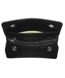 Black Leather Tobacco Pouch With Pipe Tool